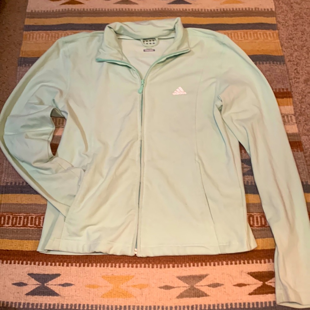 Adidas Climate365 zip up, mint color, size medium